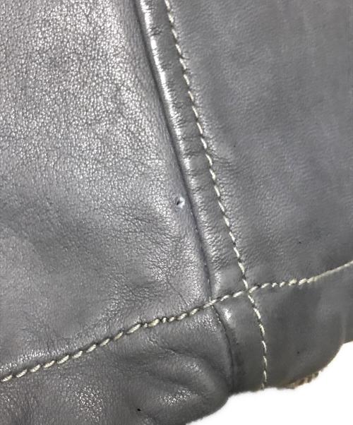 GIORGIO BRATO（ジョルジョブラッド）GIORGIO BRATO (ジョルジョブラッド) レザーステンカラーコート ネイビー サイズ:50の古着・服飾アイテム