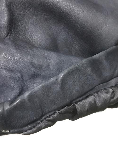 GIORGIO BRATO（ジョルジョブラッド）GIORGIO BRATO (ジョルジョブラッド) レザーステンカラーコート ネイビー サイズ:50の古着・服飾アイテム