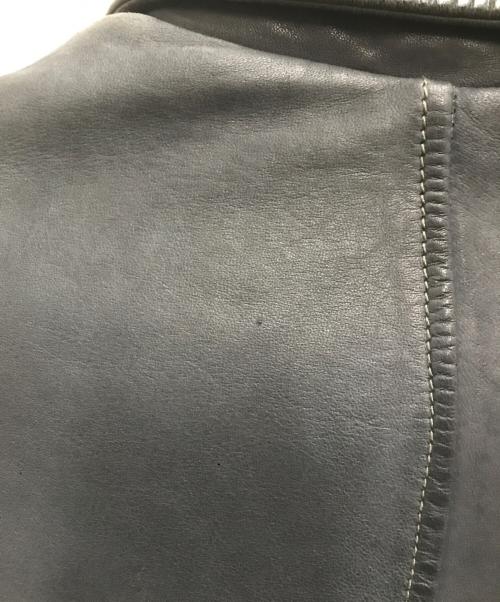 GIORGIO BRATO（ジョルジョブラッド）GIORGIO BRATO (ジョルジョブラッド) レザーステンカラーコート ネイビー サイズ:50の古着・服飾アイテム