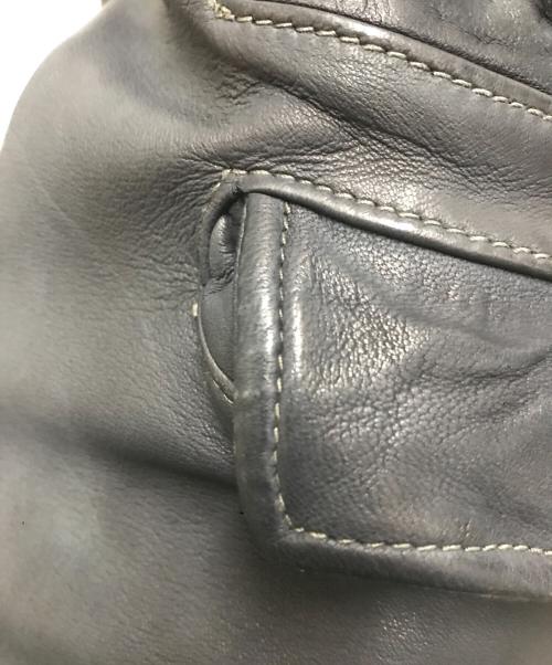 GIORGIO BRATO（ジョルジョブラッド）GIORGIO BRATO (ジョルジョブラッド) レザーステンカラーコート ネイビー サイズ:50の古着・服飾アイテム