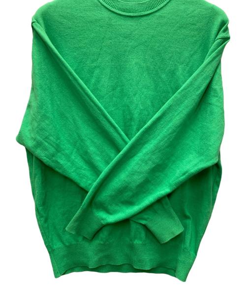 Yonetomi（ヨネトミ）Yonetomi (ヨネトミ) New Basic Wave Cotton Knit Pullover グリーン サイズ:2の古着・服飾アイテム