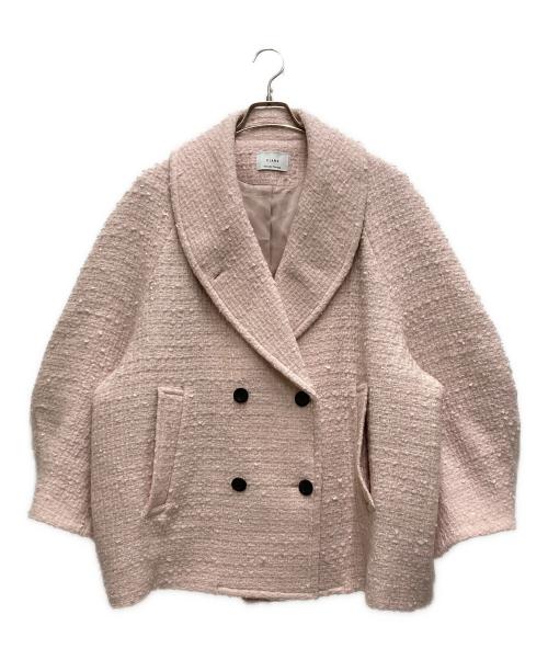 CLANE（クラネ）CLANE (クラネ) MINAMI TANAKA (ミナミ タナカ) CLANE OVER TWEED COAT ピンク サイズ:1の古着・服飾アイテム