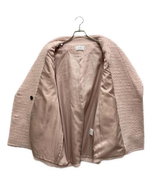 CLANE（クラネ）CLANE (クラネ) MINAMI TANAKA (ミナミ タナカ) CLANE OVER TWEED COAT ピンク サイズ:1の古着・服飾アイテム