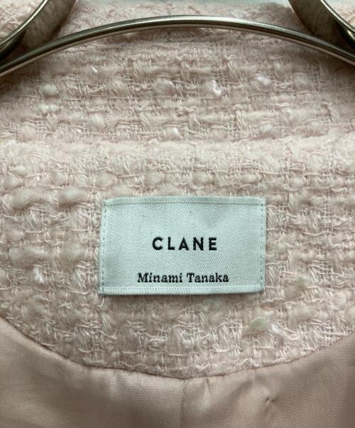 CLANE（クラネ）CLANE (クラネ) MINAMI TANAKA (ミナミ タナカ) CLANE OVER TWEED COAT ピンク サイズ:1の古着・服飾アイテム