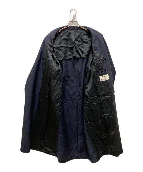 Acne studios（アクネ ストゥディオス）Acne studios (アクネ ストゥディオス) ウールギャバチェスターコート ネイビー サイズ:46の古着・服飾アイテム