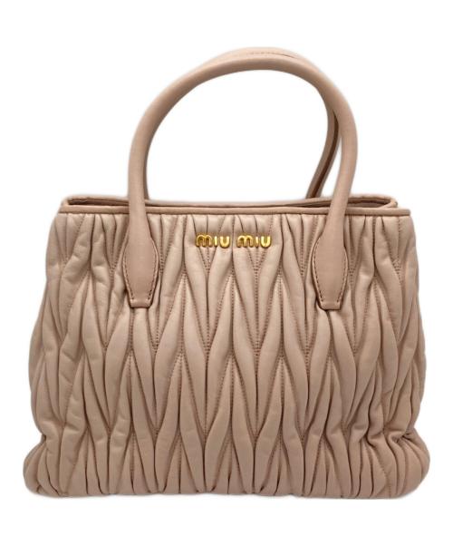 MIU MIU（ミュウミュウ）MIU MIU (ミュウミュウ) マテラッセ2WAYバッグ ピンクの古着・服飾アイテム