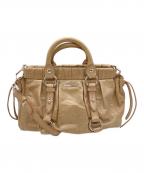 MIU MIUミュウミュウ）の古着「VITELLO LUX 2WAY バッグ」｜ベージュ