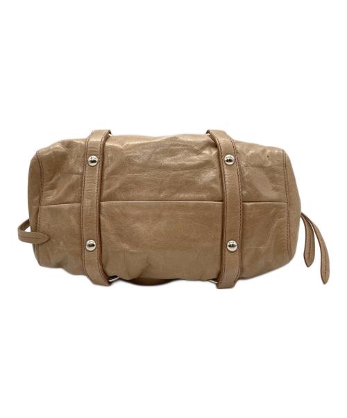 MIU MIU（ミュウミュウ）MIU MIU (ミュウミュウ) VITELLO LUX 2WAY バッグ ベージュの古着・服飾アイテム