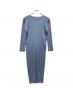 PLEATS PLEASEプリーツプリーズ）の古着「プリーツワンピース」｜スチールブルー