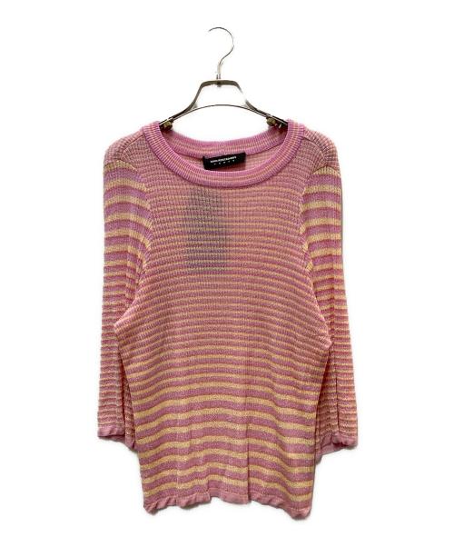 KIKO KOSTADINOV（キコ・コスタディノフ）KIKO KOSTADINOV (キコ・コスタディノフ) GRADIENT MULTI SLEEVE T-SHIRT ピンク サイズ:34の古着・服飾アイテム