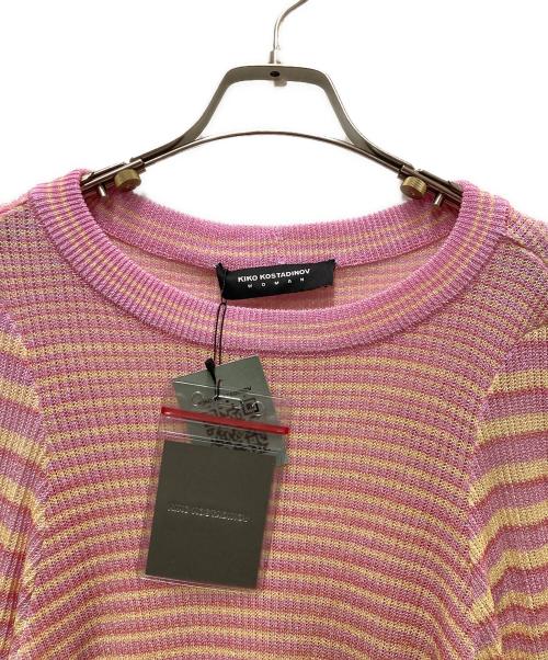 KIKO KOSTADINOV（キコ・コスタディノフ）KIKO KOSTADINOV (キコ・コスタディノフ) GRADIENT MULTI SLEEVE T-SHIRT ピンク サイズ:34の古着・服飾アイテム