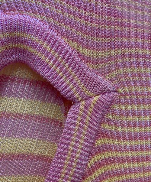 KIKO KOSTADINOV（キコ・コスタディノフ）KIKO KOSTADINOV (キコ・コスタディノフ) GRADIENT MULTI SLEEVE T-SHIRT ピンク サイズ:34の古着・服飾アイテム