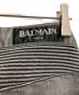 中古・古着 BALMAIN (バルマン) バイカーパンツ グレー サイズ: 81cm (W32)：12000円