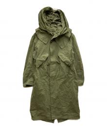 nouvmaree（ヌーブマリー）の古着「GARMENT DYED CURVED FISHTAIL COAT」｜カーキ