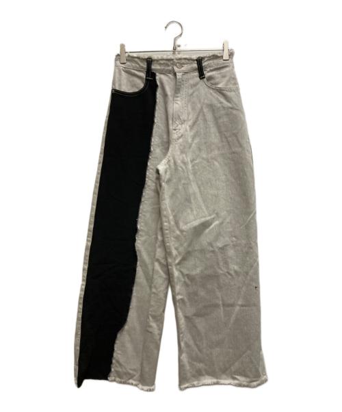 AMBERGLEAM（アンバーグリーム）AMBERGLEAM (アンバーグリーム) 2WAY Baggy Denim Pants グレー サイズ:Sの古着・服飾アイテム