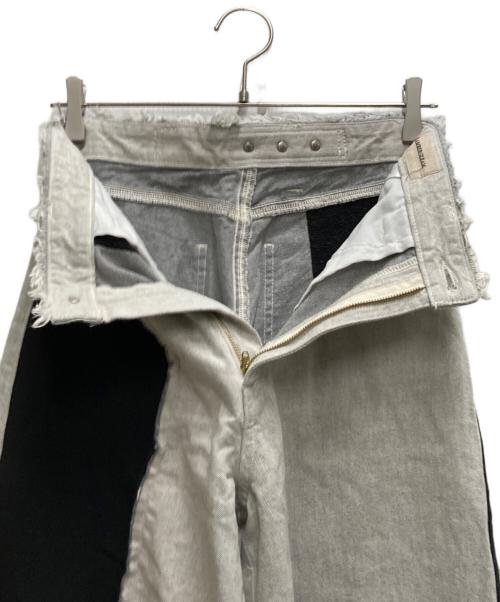 AMBERGLEAM（アンバーグリーム）AMBERGLEAM (アンバーグリーム) 2WAY Baggy Denim Pants グレー サイズ:Sの古着・服飾アイテム
