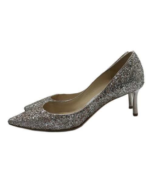 JIMMY CHOO（ジミーチュウ）JIMMY CHOO (ジミーチュウ) ROMY 60 GLITTER PUMPS シルバー サイズ:36 1/2の古着・服飾アイテム
