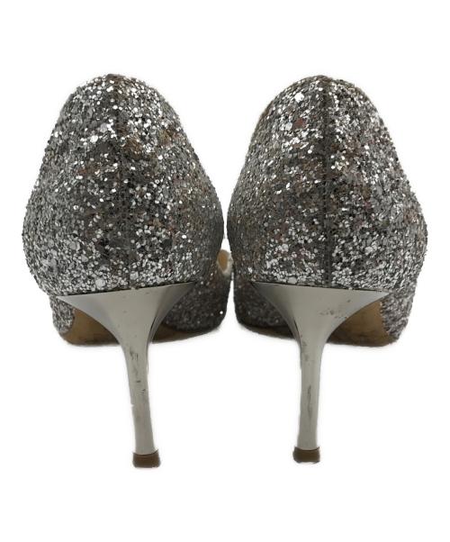 JIMMY CHOO（ジミーチュウ）JIMMY CHOO (ジミーチュウ) ROMY 60 GLITTER PUMPS シルバー サイズ:36 1/2の古着・服飾アイテム