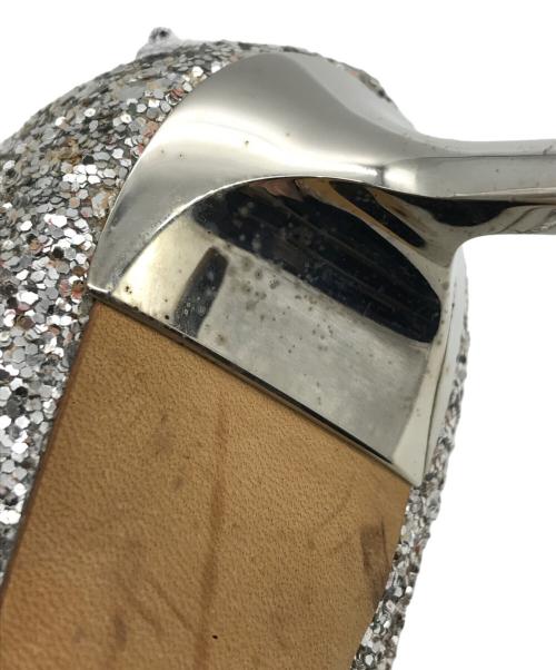 JIMMY CHOO（ジミーチュウ）JIMMY CHOO (ジミーチュウ) ROMY 60 GLITTER PUMPS シルバー サイズ:36 1/2の古着・服飾アイテム