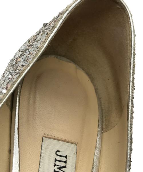 JIMMY CHOO（ジミーチュウ）JIMMY CHOO (ジミーチュウ) ROMY 60 GLITTER PUMPS シルバー サイズ:36 1/2の古着・服飾アイテム