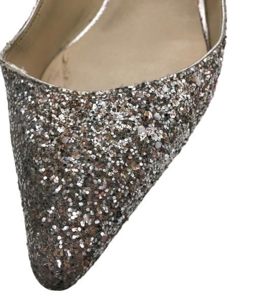 JIMMY CHOO（ジミーチュウ）JIMMY CHOO (ジミーチュウ) ROMY 60 GLITTER PUMPS シルバー サイズ:36 1/2の古着・服飾アイテム