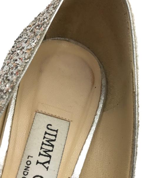 JIMMY CHOO（ジミーチュウ）JIMMY CHOO (ジミーチュウ) ROMY 60 GLITTER PUMPS シルバー サイズ:36 1/2の古着・服飾アイテム