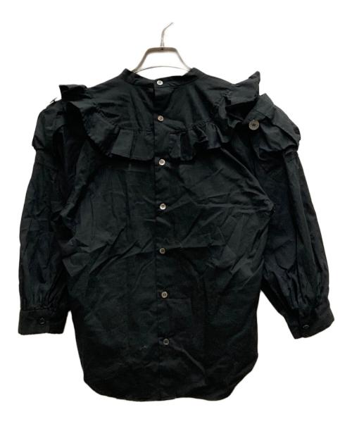 MIYAO（ミヤオ）MIYAO (ミヤオ) Blouse with ruffled flaps ブラック サイズ:Mの古着・服飾アイテム