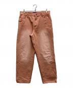BlackEyePatchブラックアイパッチ）の古着「OG LEATHER PATCHED WASHED PAINTER PANTS」｜ピンク