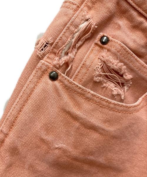 BlackEyePatch（ブラックアイパッチ）BlackEyePatch (ブラックアイパッチ) OG LEATHER PATCHED WASHED PAINTER PANTS ピンク サイズ:Lの古着・服飾アイテム