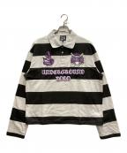 flexwitmeフレックスウィズミー）の古着「長袖ポロシャツ」｜ブラウン×ホワイト