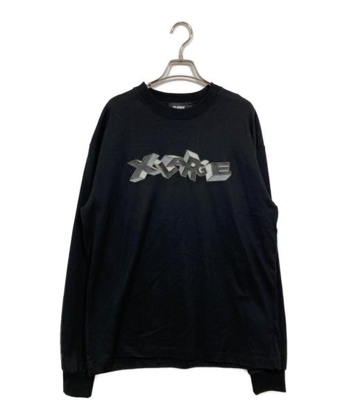 X-LARGE（エクストララージ）X-LARGE (エクストララージ) 3D LOGO L/S TEE ブラック サイズ:Ⅼの古着・服飾アイテム