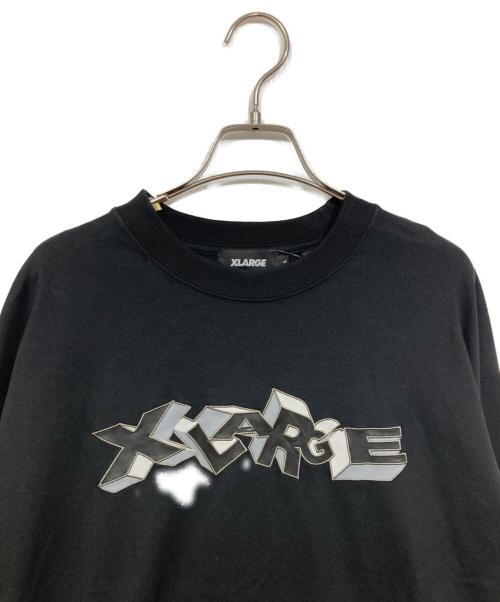 X-LARGE（エクストララージ）X-LARGE (エクストララージ) 3D LOGO L/S TEE ブラック サイズ:Ⅼの古着・服飾アイテム