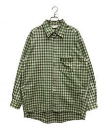 ANCELLM（アンセルム）の古着「25SS C/R CHECK OVER SHIRT」｜グリーン