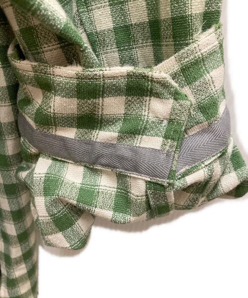ANCELLM（アンセルム）ANCELLM (アンセルム) 25SS C/R CHECK OVER SHIRT グリーン サイズ:2の古着・服飾アイテム