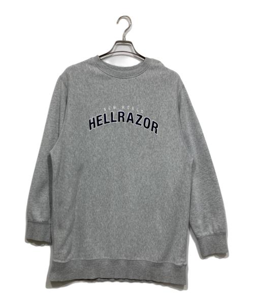 HELLRAZOR（ヘルレイザー）HELLRAZOR (ヘルレイザー) プリントスウェット グレー サイズ:Ｌの古着・服飾アイテム
