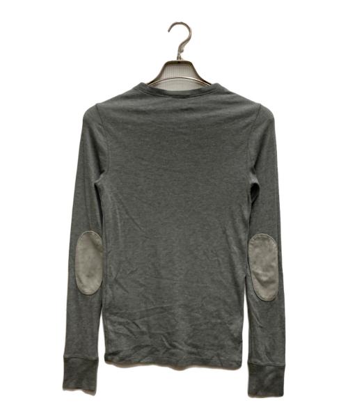 POLO RALPH LAUREN（ポロ・ラルフローレン）POLO RALPH LAUREN (ポロ・ラルフローレン) エルボーパッチニット グレー サイズ:Mの古着・服飾アイテム