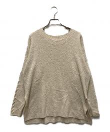 SEE BY CHLOE（シーバイクロエ）の古着「レースアップスリーブニット」｜ベージュ