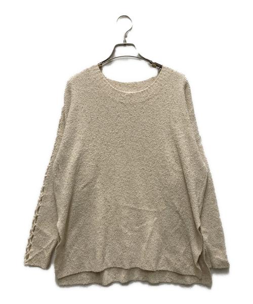 SEE BY CHLOE（シーバイクロエ）SEE BY CHLOE (シーバイクロエ) レースアップスリーブニット ベージュ サイズ:Sの古着・服飾アイテム