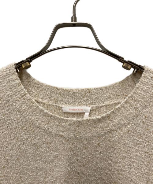 SEE BY CHLOE（シーバイクロエ）SEE BY CHLOE (シーバイクロエ) レースアップスリーブニット ベージュ サイズ:Sの古着・服飾アイテム