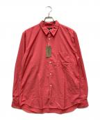 COMME des GARCONS HOMME PLUSコムデギャルソンオムプリュス）の古着「ポリエステル レギュラーカラー ドレスシャツ」｜レッド