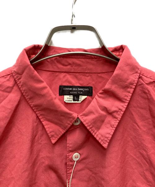 COMME des GARCONS HOMME PLUS（コムデギャルソンオムプリュス）COMME des GARCONS HOMME PLUS (コムデギャルソンオムプリュス) ポリエステル レギュラーカラー ドレスシャツ レッド サイズ:Lの古着・服飾アイテム