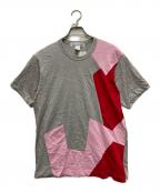 COMME des GARCONS SHIRTコムデギャルソンシャツ）の古着「パネル切替Tシャツ」｜グレー