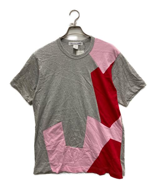 COMME des GARCONS SHIRT（コムデギャルソンシャツ）COMME des GARCONS SHIRT (コムデギャルソンシャツ) パネル切替Tシャツ グレー サイズ:Lの古着・服飾アイテム