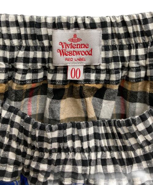Vivienne Westwood RED LABEL（ヴィヴィアンウエストウッドレッドレーベル）Vivienne Westwood RED LABEL (ヴィヴィアンウエストウッドレッドレーベル) Triple Check Blotter Mini Skirt ブルー×ベージュ サイズ:00の古着・服飾アイテム