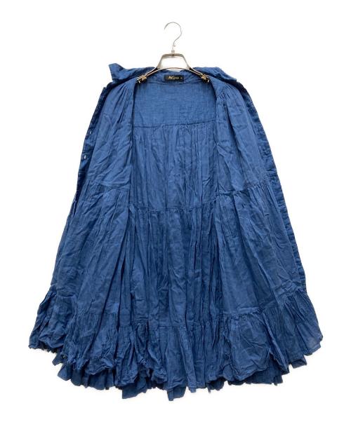 Mes Demoiselles...（メドモワゼル）Mes Demoiselles... (メドモワゼル) ギャザーシャツ ネイビー サイズ:34の古着・服飾アイテム