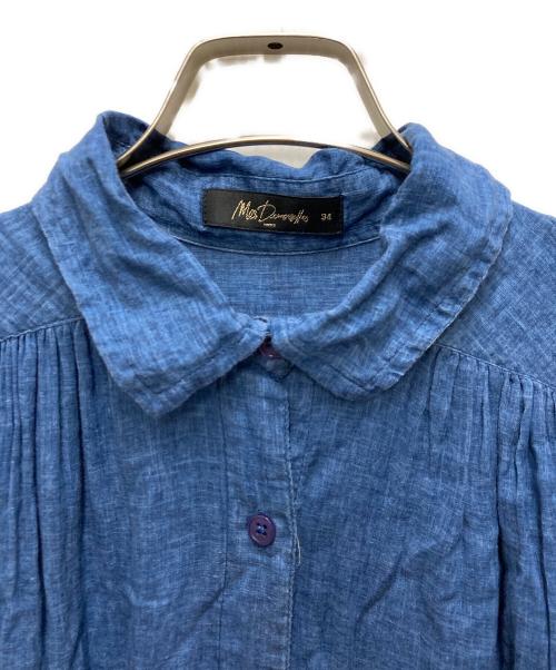 Mes Demoiselles...（メドモワゼル）Mes Demoiselles... (メドモワゼル) ギャザーシャツ ネイビー サイズ:34の古着・服飾アイテム