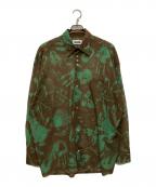 MAGLIANOマリアーノ）の古着「シアー総柄シャツ」｜ブラウン
