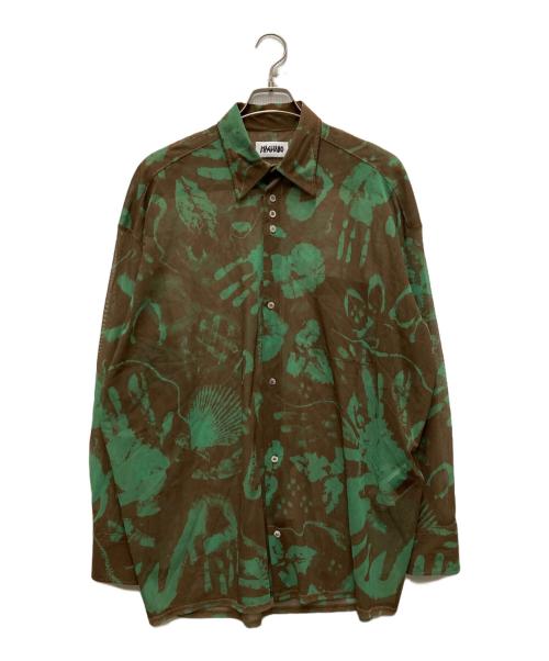 MAGLIANO（マリアーノ）MAGLIANO (マリアーノ) シアー総柄シャツ ブラウン サイズ:Mの古着・服飾アイテム