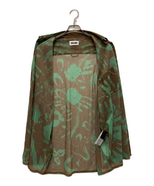MAGLIANO（マリアーノ）MAGLIANO (マリアーノ) シアー総柄シャツ ブラウン サイズ:Mの古着・服飾アイテム