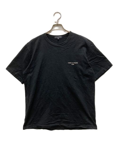 COMME des GARCONS HOMME（コムデギャルソン オム）COMME des GARCONS HOMME (コムデギャルソン オム) 綿天竺 製品プリント S/S Tシャツ ブラック サイズ:Mの古着・服飾アイテム